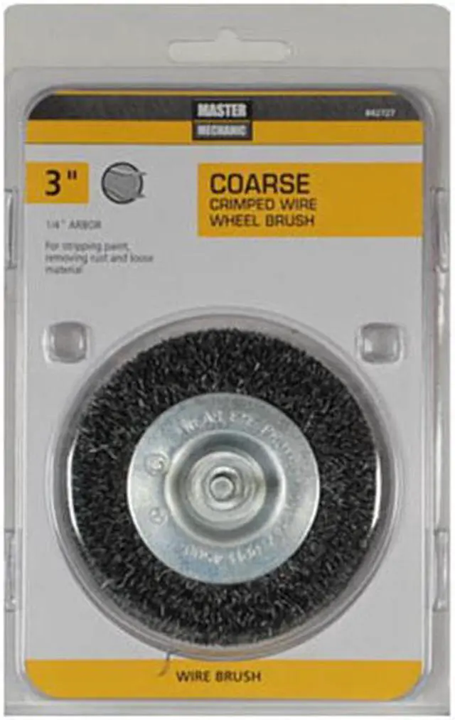 Alt view image 3 of 6 - Master Mechanic, 842727, 3" Coarse Wire Wheel, 1/4 Shank, Stem Mounted