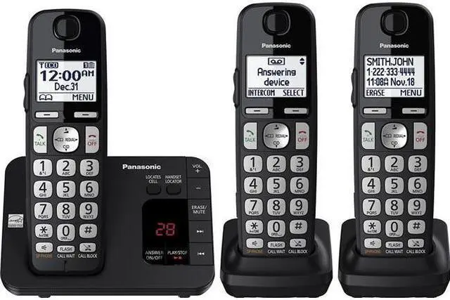 Main image of Panasonic KX-TGE433B 3 Handset Cordless Phone