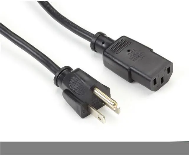 Alt view image 2 of 10 - Black Box PC/Monitor Power Cord NEMA 5-15P to IEC-60320-C13 6.5-ft. (2-m)