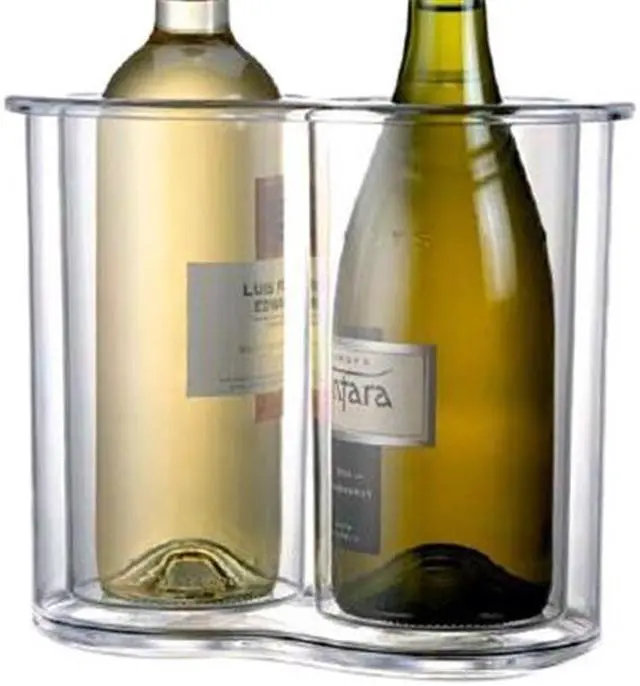 Main image of Prodyne A922 Twin-Chill 2 Bottle Icelesss Wine Cooler - Clear