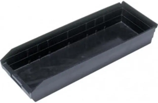 Alt view image 2 of 4 - QUANTUM STORAGE SYSTEMS QSB114CO Shelf Storage Bin, Polypropylene, Black, 4 in
