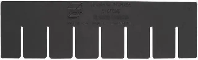 Alt view image 2 of 2 - QUANTUM STORAGE SYSTEMS DL92060CO Plastic Divider, Black, 15 1/4 in L, 5 1/2 in