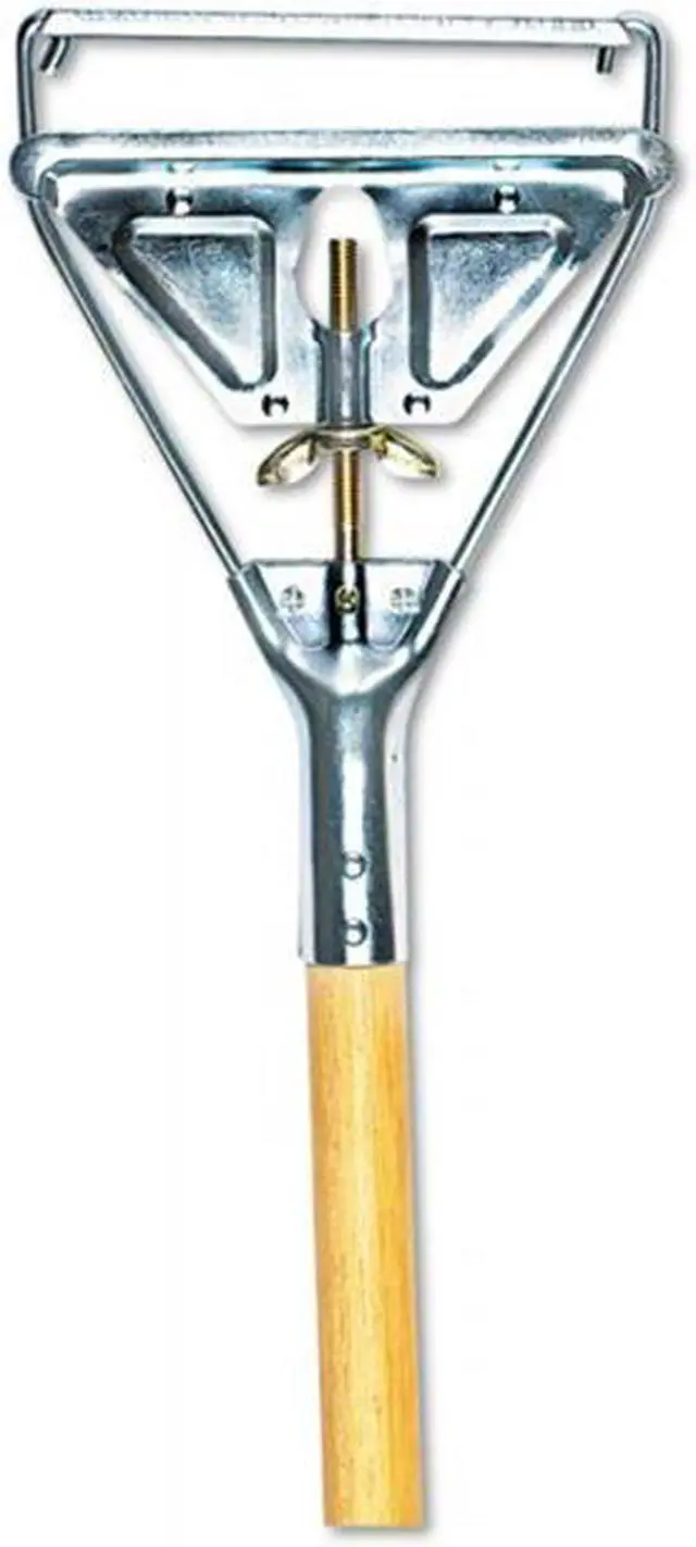 Alt view image 2 of 12 - Boardwalk Quick Change Metal Head Mop Handle for No. 20 & Up Heads 54in Wood