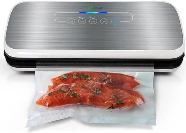 Alt view image 5 of 6 - NUTRICHEF PKVS18SL Nutrichef Automatic Food Vacuum Sealer - Electric Air Sealing Preserver System (Silver)