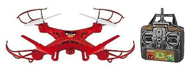 Alt view image 9 of 10 - Angry Birds Licensed Red Squak-Copter 4.5CH 2.4GHz RC Camera Drone