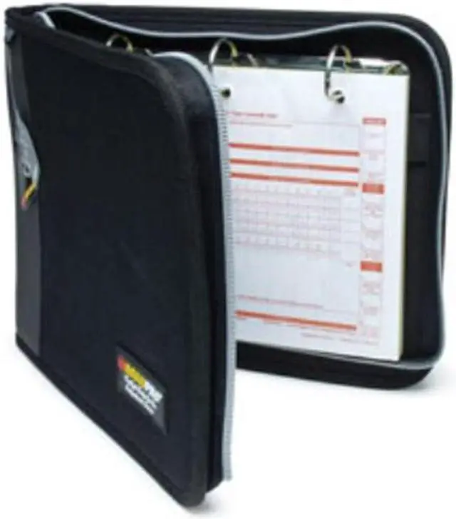 Alt view image 4 of 20 - RoadPro LB-001BK 3-Ring Binder for Loose-Leaf Log Sheets - Black Zippered 10.5 x 8.5