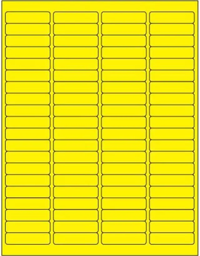 Main image of Tape Logic LL171YE 1.94 x 0.5 in. Fluorescent Yellow Rectangle Laser Labels - Pack of 8000
