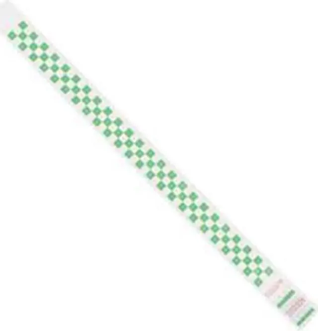 Main image of Tyvek WR103GN 0.75 x 10 in. Green Checkerboard Wristbands - Case of 500