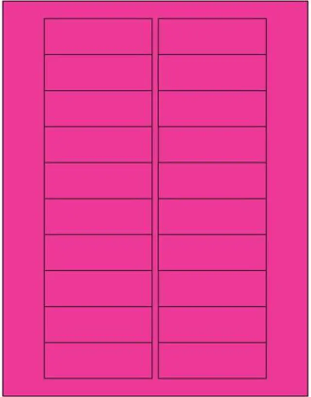 Main image of Tape Logic LL174PK 3 x 1 in. Fluorescent Pink Rectangle Laser Labels - Pack of 2000