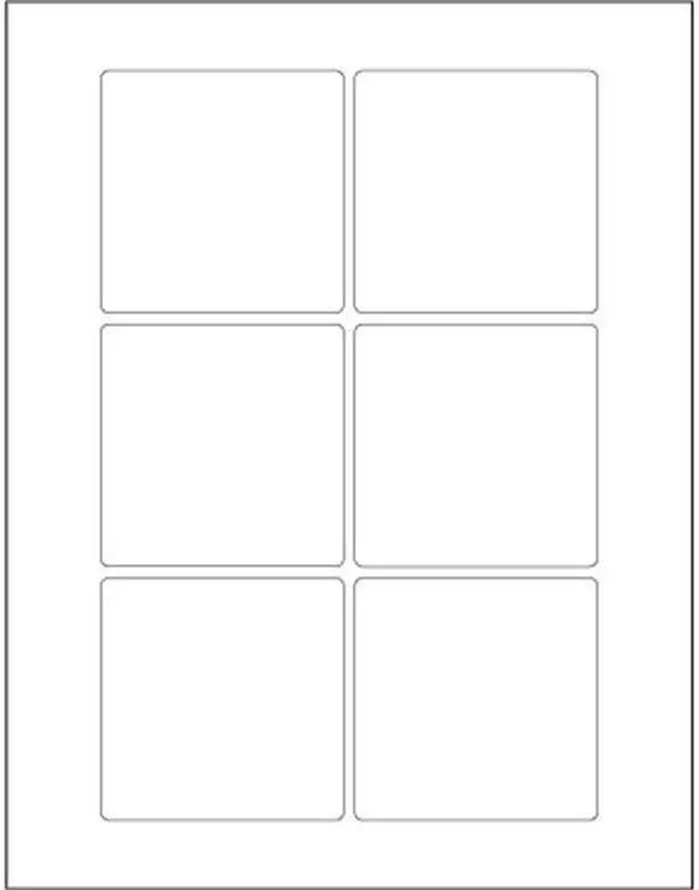 Main image of Tape Logic LL166 3 x 3 in. White Rectangle Laser Labels - Pack of 600