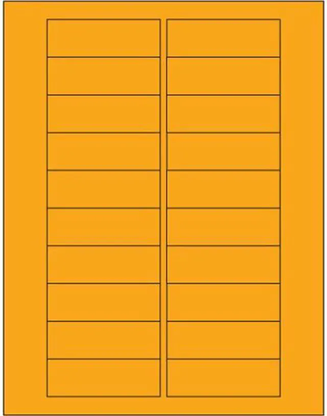 Main image of Tape Logic LL174OR 3 x 1 in. Fluorescent Orange Rectangle Laser Labels - Pack of 2000