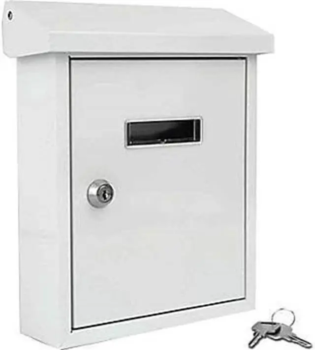 Main image of SereneLife SLMAB01 Indoor & Outdoor Wall Mount Locking Mailbox, Galvanized Steel