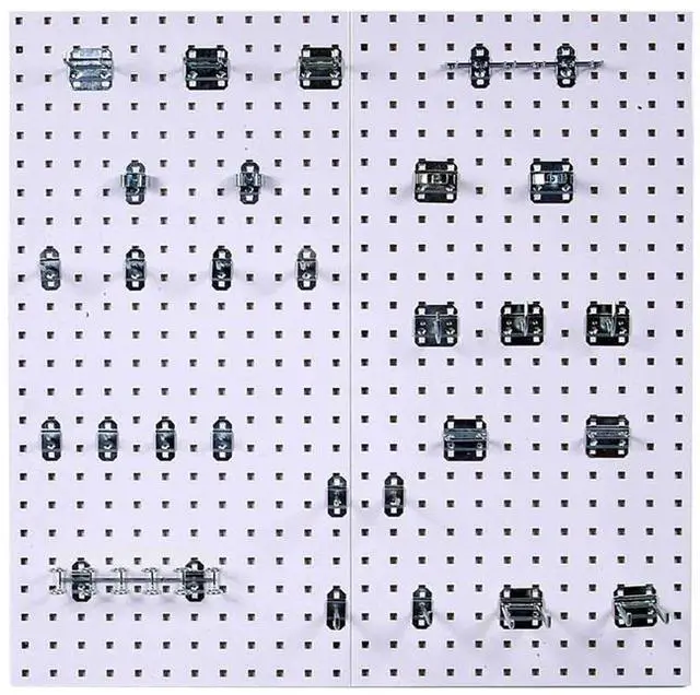 Main image of Triton Products WC18-WH-Kit LocBoard Wall System Square Hole Pegboard & Locking Hook Organizer