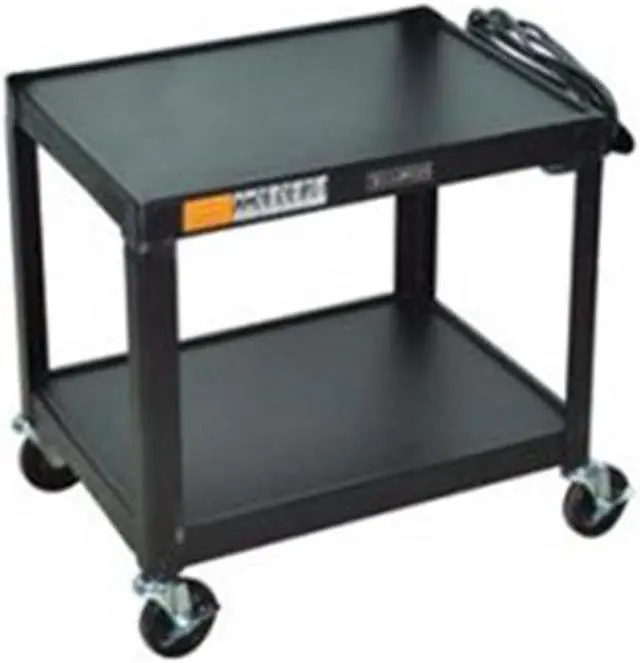 Alt view image 2 of 5 - Luxor AV26 Steel 26" Fixed Height AV Cart Black