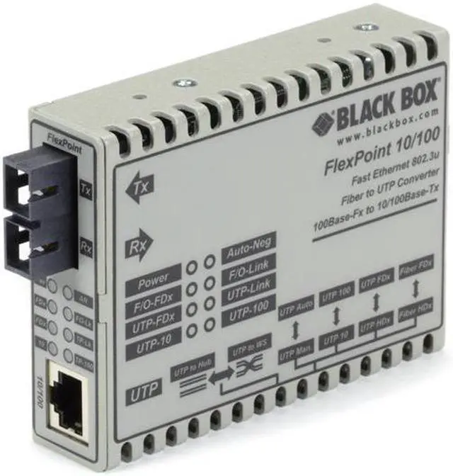Alt view image 2 of 2 - Black Box LMC100A-SC-R3 10&100 BaseTX Flexpoint Modular Media Converter