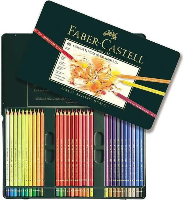 Alt view image 2 of 2 - FABER CASTELL Tin of 60 Polychromos Art Colored Pencils
