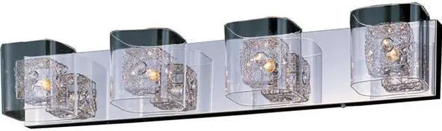 Main image of ET2 E22834-18SVPC Gem 4 Light Polished Chrome Vanity Wall Light