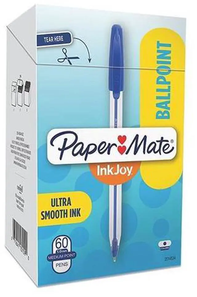 Alt view image 2 of 7 - Paper Mate 2014534 InkJoy 50ST Ballpoint Pens, Medium Point (1.0mm), Blue, 60 Count