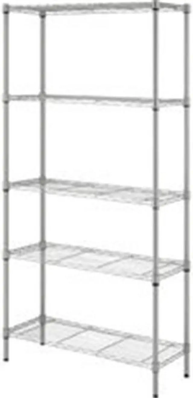 Main image of Lorell Wire Shelving 4-shelf Light-duty 36"Wx14"Dx54"H Silver 70063