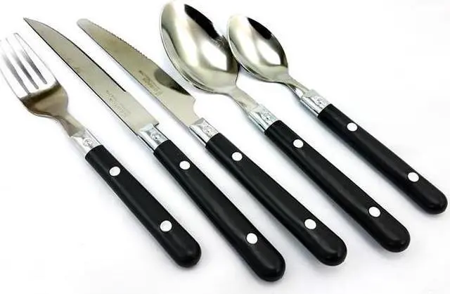 Alt view image 2 of 5 - Gibson Casual Living 58 Piece Flatware Set in Black