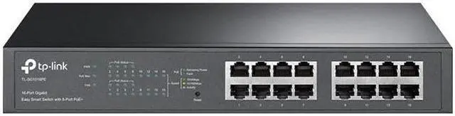 Main image of TP-Link TL-SG1016PE 16-Port Gigabit PoEPlus Easy Smart Managed Switch 110W 8-PoE Ports