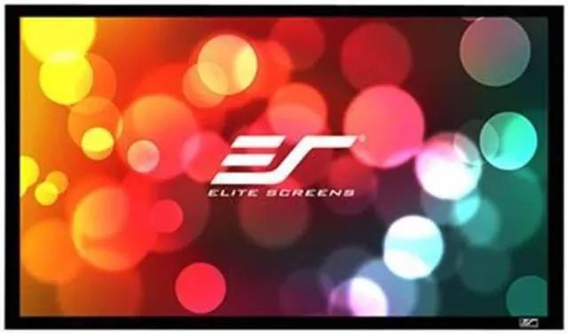 Alt view image 5 of 19 - Elite Screens SableFrame ER100WH2 Fixed Frame Projection Screen - 100" - 16:9 - Wall Mount