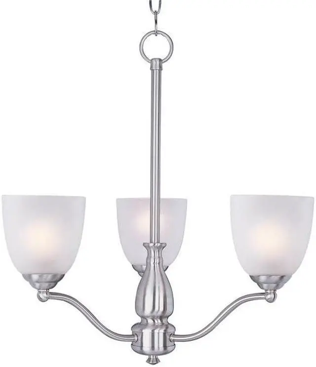 Main image of Maxim 10064FTSN 22 x 21 in. Stefan 3-Light Chandelier, Satin Nickel