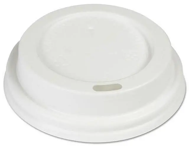 Main image of Boardwalk HOTWH8 Hot Cup Dome Lids, Fits 8 oz Hot Cups, White, 1000 / Carton