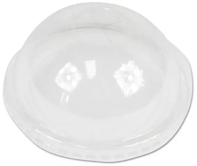 Main image of Boardwalk PETDOME PET Cold Cup Dome Lids, Fits 16-24 oz Plastic Cups, Clear, 2500 / Carton