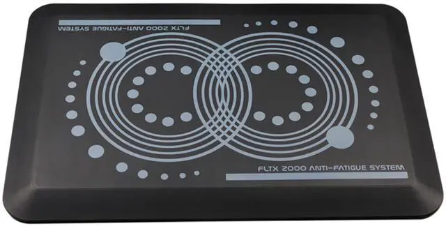 Alt view image 3 of 20 - Floortex AFS-TEX 2000 Anti-Fatigue Mat Rectangle 16"x24", Midnight Black