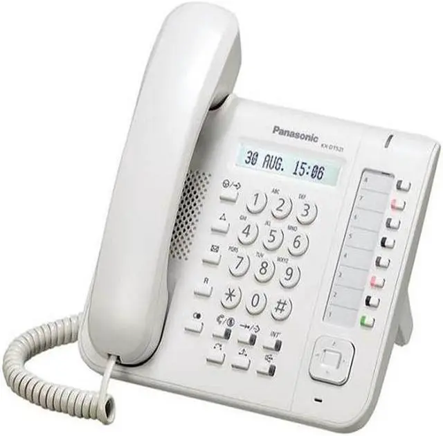 Alt view image 5 of 13 - Panasonic KX-DT521 White 8 Button 1-line Digital Telephone
