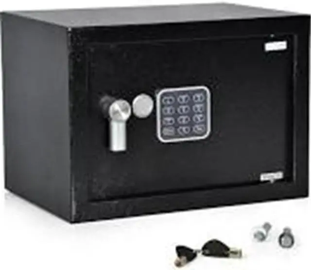 Main image of SereneLife SLSFE15 13.8 x 9.8 x 9.8 in. Compact Electronic Safe Box with Mechanical Override