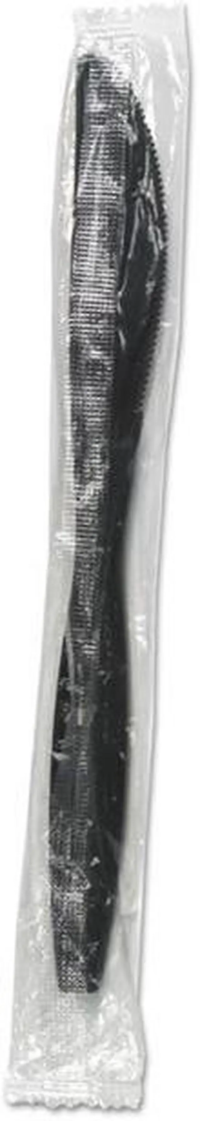 Alt view image 2 of 5 - Boardwalk KNIHWPPBIW Heavyweight Wrapped Polypropylene Cutlery, Knife, Black, 1000 / Carton