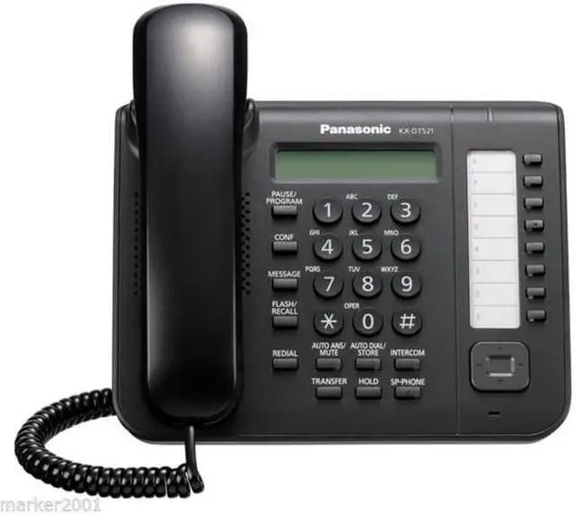 Alt view image 2 of 10 - Panasonic KX-DT521 Black 8 Button 1-line Digital Telephone