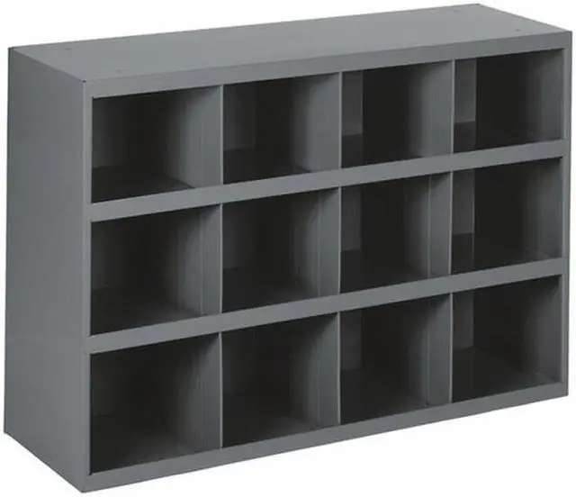 Alt view image 3 of 4 - DURHAM MFG 330-95 Prime Cold Rolled Steel Pigeonhole Bin Unit , 12 in D x 23