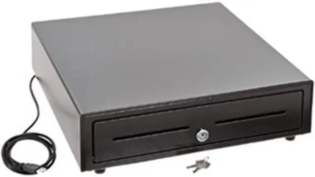 Main image of APG-Container-SP VB554A-BL1616 16 x 16 in. Standard Duty Vasario USB I - F 5 Bill x 5 Coin Front Cable Require, Black