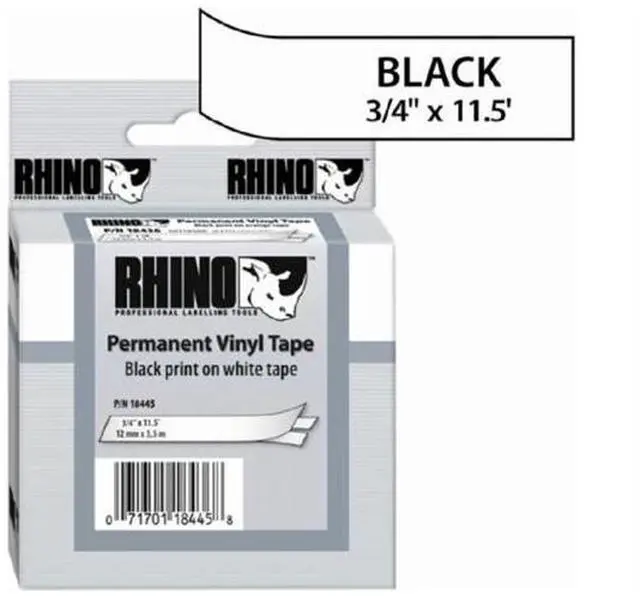 Alt view image 8 of 10 - Sanford 18445 Black on White Label Printer Tape, 19mm Width, 5.5m Length