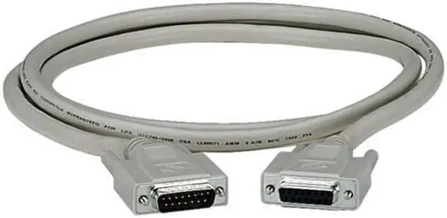 Alt view image 2 of 3 - Black Box EGM16T-0010-MF Db15 Molded Shielded Data Cable M/F 10Ft. With Thumbscrews