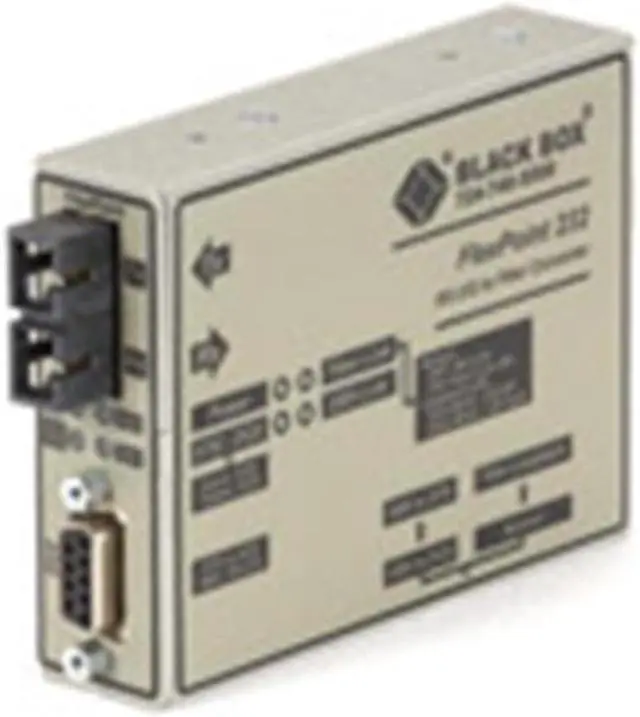 Alt view image 2 of 4 - Black Box FlexPoint RS-232 to Fiber Converter, 850-nm Multimode, 2.5 km, SC