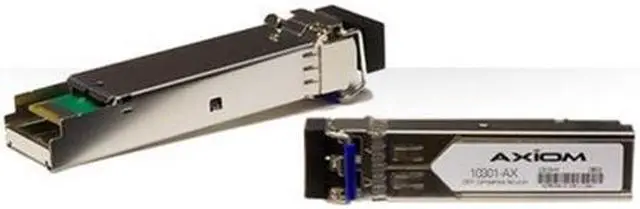 Alt view image 3 of 8 - Axiom SFP Transceiver Modules are certified 100% compliant in all OEM applications. They are pre-configured with an application specific code to meet the requirement set forth by the router and switch OEMs. Axiom compatible transceivers per