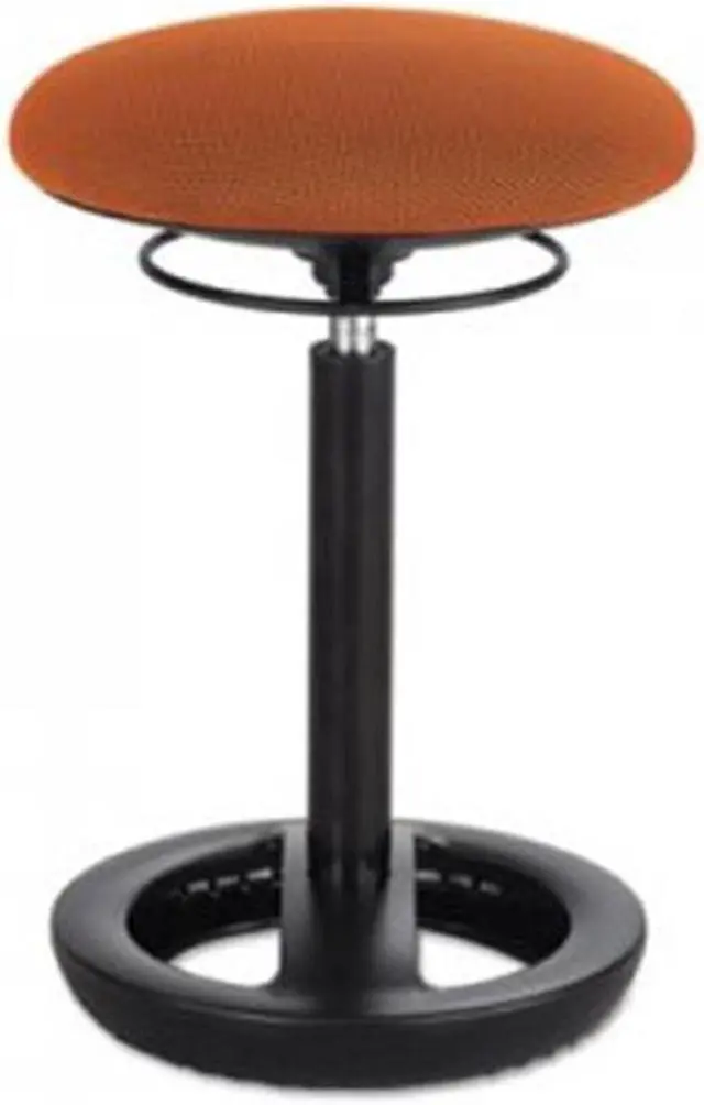 Alt view image 4 of 6 - Twixt Desk Height Ergonomic Stool, 22 1/2" High, Orange Fabric
