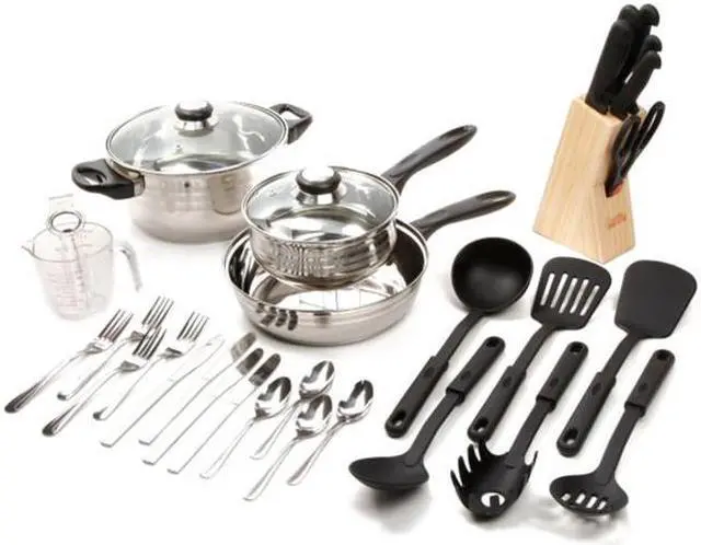 Main image of Lybra 32 Piece Non-Stick Cookware Set (Stainless steel)