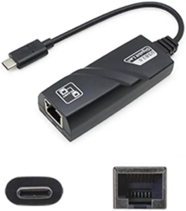 Alt view image 2 of 9 - Addon Usb 3.1 (C) Male To Rj-45 Female Black Adapter