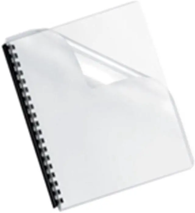 Alt view image 3 of 20 - Fellowes Crystals Clear Pre-Punched Oversized Binding Covers 100 Pack