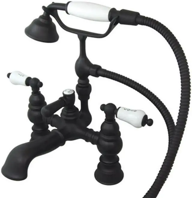 Main image of ENGLISH HERITAGE LEG TUB FILLER W/HAND SHOWER-Oil Rubbed Bronze Finish