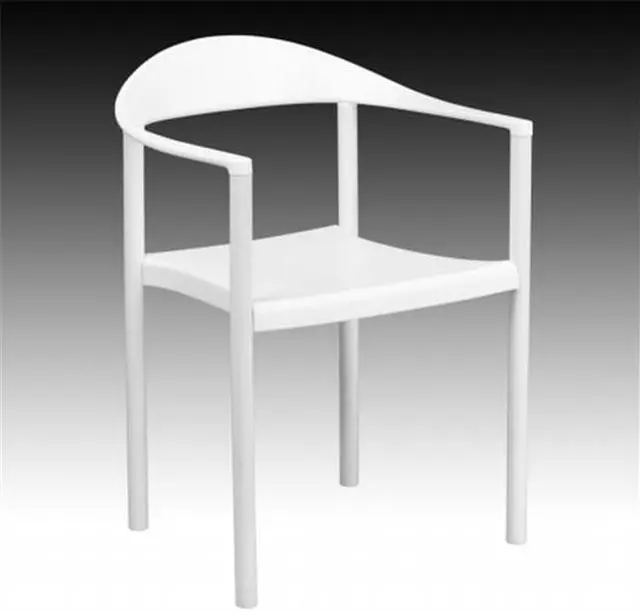 Alt view image 3 of 20 - HERCULES Series 1000 lb. Capacity White Plastic Cafe Stack Chair