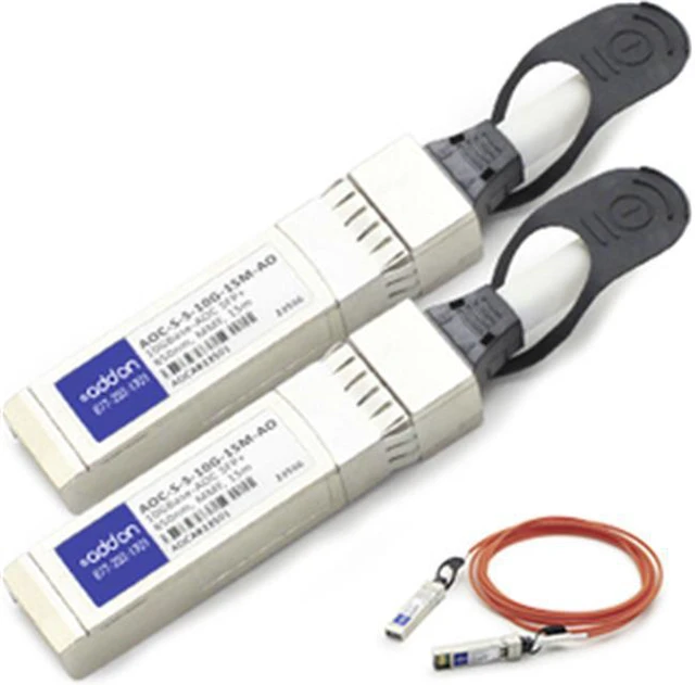 Alt view image 3 of 6 - AddOn Arista Networks AOC-S-S-10G-15M Compatible TAA Compliant 10GBase-AOC SFP+ to SFP+ Direct MMF,