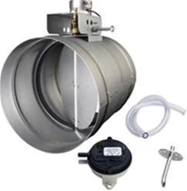 Alt view image 2 of 8 - Broan MD10TU 10" Universal Automatic Make-Up Air Damper with Pressure Sensor Kit