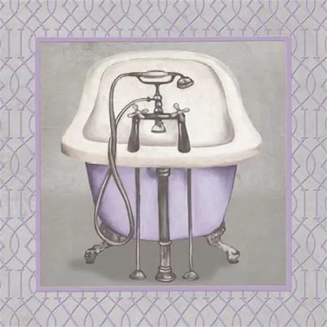 Main image of Sun Dance Graphics PDX9257LBSMALL Lavender Bathroom I Poster Print by Elizabeth Medley, 12 x 12 - Small