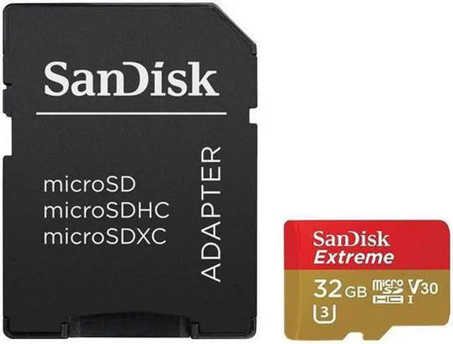 Main image of WDT - Retail Flash USB SDSQXVF-032G-AN6MA 32 GB Extreme MicroSDHC UHS-I 60 Mbps Card With Adapter
